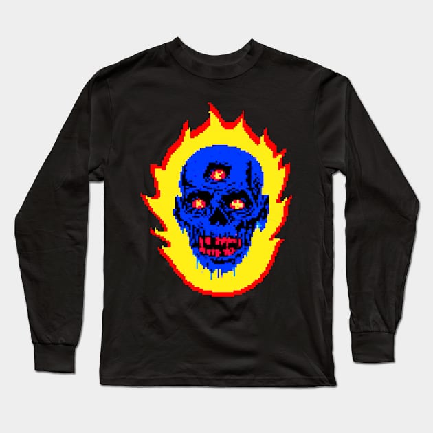 8-Bit Space Zombie Long Sleeve T-Shirt by Lost in Time